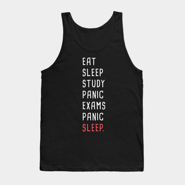 Eat - Sleep - Study | Funny Dental School Quote Tank Top by MeatMan